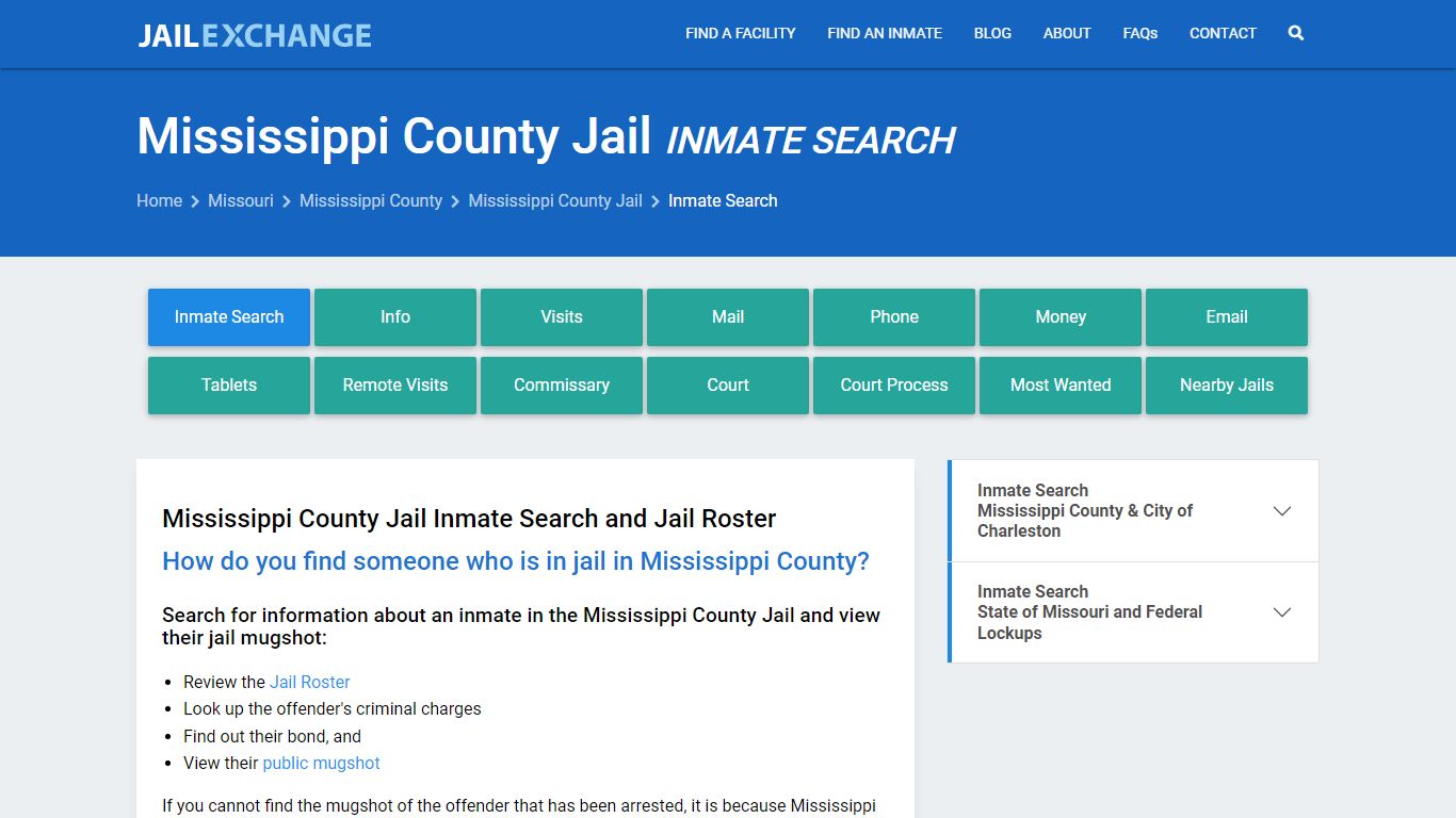 Inmate Search: Roster & Mugshots - Mississippi County Jail, MO
